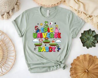 Super Mario Daddy Shirt, Epic Universe Family Park Trip Tee