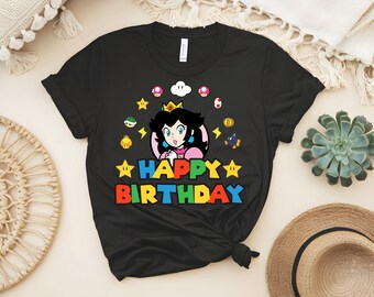 Retro Princess Peach Shirt,Princess Peach Mario Shirt Feeling Peachy Shirt,Super Mario Birthday Shirt,Birthday Gift For Her