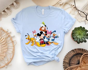 Retro Disney Trip T-shirt, Mickey and Friends Tees, Disney Family Vacation Shirt, Disney All Characters Shirt