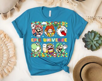 Retro Super Mario Friends Birthday Party Family Shirt