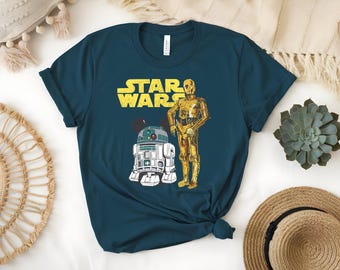 Vintage Retro Star Wars shirt, Space Ship Dead Star May The Force be with you Galaxy's Edge Darth Vader Disney World Disneyland Tee