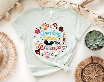 Disney Snacking Around the World T-Shirt, Epcot Shirt, Matching Disney Family shirts