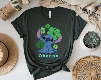 Disney Ohana Means Family Stitch T-Shirt, Lilo and Stitch Shirt, Walt Disneyworld Shirt, Disneyland WDW Matching Family Shirt, Magic Kingdom
