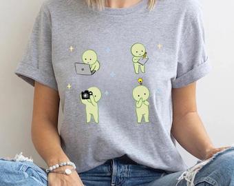 Smiski Graphic Tee: Y2K Homebody Club Oversized Comfort Colors T-Shirt