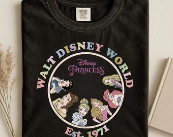 Retro Disney Princess Characters Shirts, Disneyland Princess Shirt, Disney Girly Trip Shirt, Disneyworld Shirt, Rapunzel, Belle, Cinderella