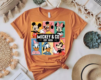 Retro Mickey & Co 1928 Shirt, Vintage Disney Shirt, Mickey And Co, Disneyworld Shirts, Family Mickey And Friends Shirt, Disney Family Shirt