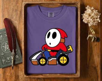Retro Shy Guy Mario Kart T-Shirt: Funny Gamer Tee
