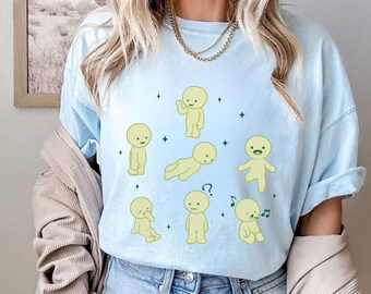 Smiski Graphic Tee: Y2K Homebody Club Oversized T-Shirt