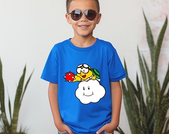 Mario Kart Lakitu Fishing Shirt, Super Mario Gaming Tee