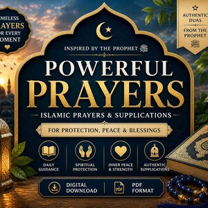 Islamiska böner PDF, kraftfulla duor och böner, dagligt skydd och inre frid