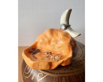 Cloud and Moon Jewelry Tray,  Ring Holder, Trinket Dish, Jewelry Dish, Celestial Art