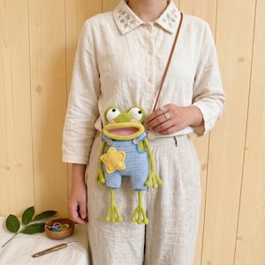 Grodväska Virkmönster PDF, Kawaii Amigurumi Axelväska