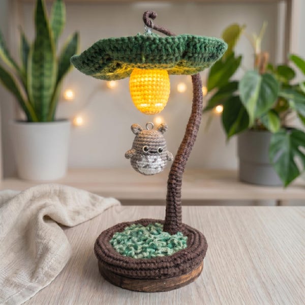 Forest Spirit Nachtlampe Häkelanleitung, Anime Amigurumi Decor (PDF Download)