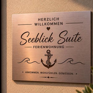 Schild Ferienwohnung Hinweisschild Gasthaus Gästehaus (Material und Größe: Schild 30x45cm