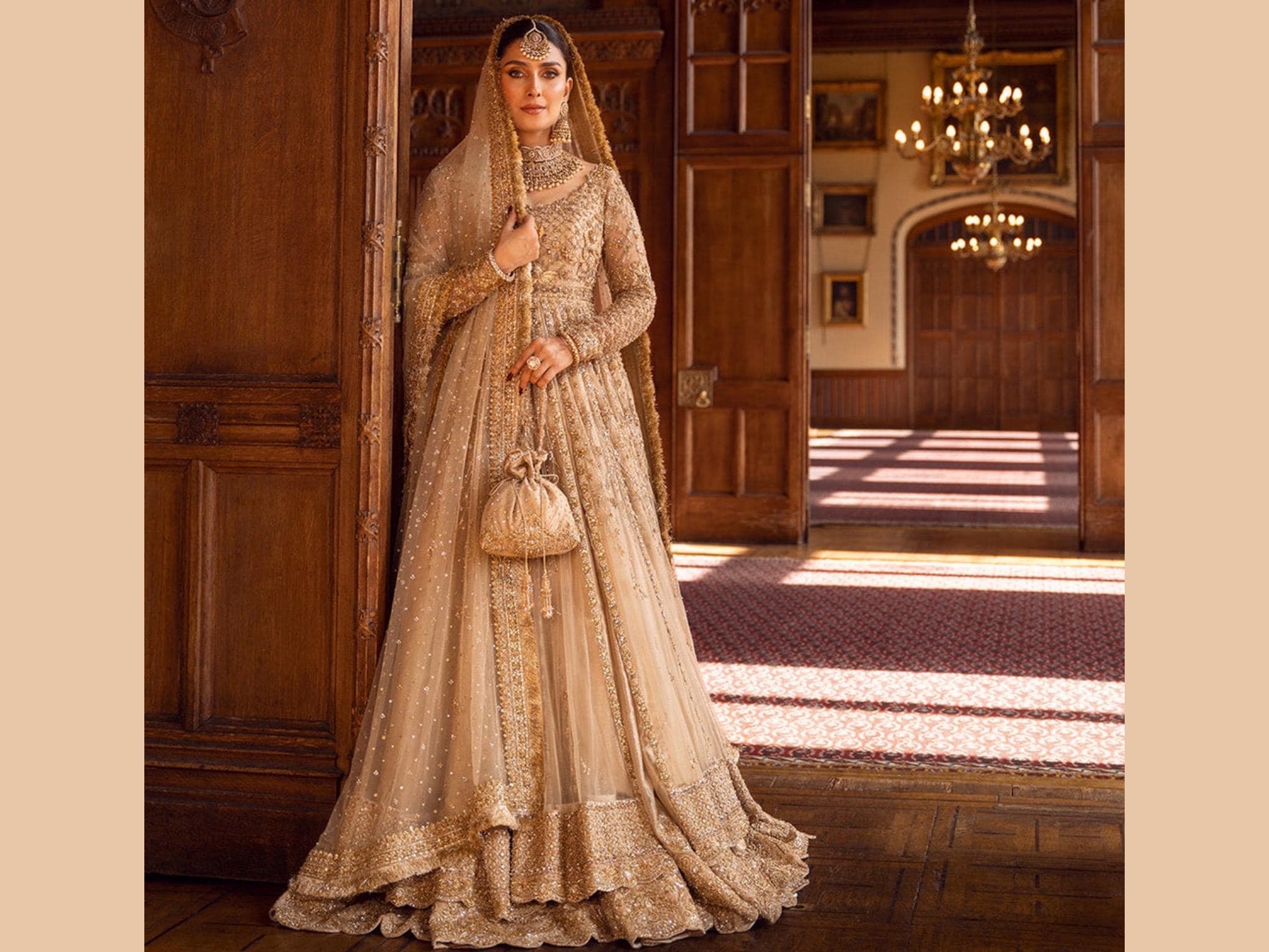 Golden Pakistani Gown - Etsy