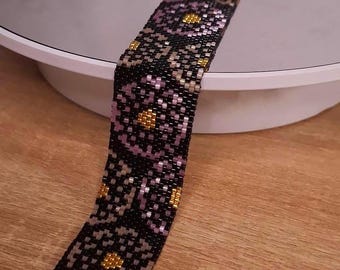 Elegant Peyote Bracelet Pattern, Miyuki Delica Bead Weaving Tutorial, PDF Pattern, Instant Download