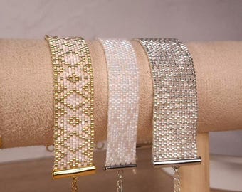 3 Satin Miyuki Bracelet Patterns Bundle PDF | Elegant Bead Weaving Tutorials | Minimalist Seed Bead Bracelet Patterns | Instant Download