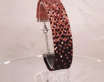 Ombre Peyote Bracelet Pattern PDF | Even Count Bead Pattern | Miyuki Delica Bracelet Tutorial | Seed Bead Weaving Pattern | Instant Download