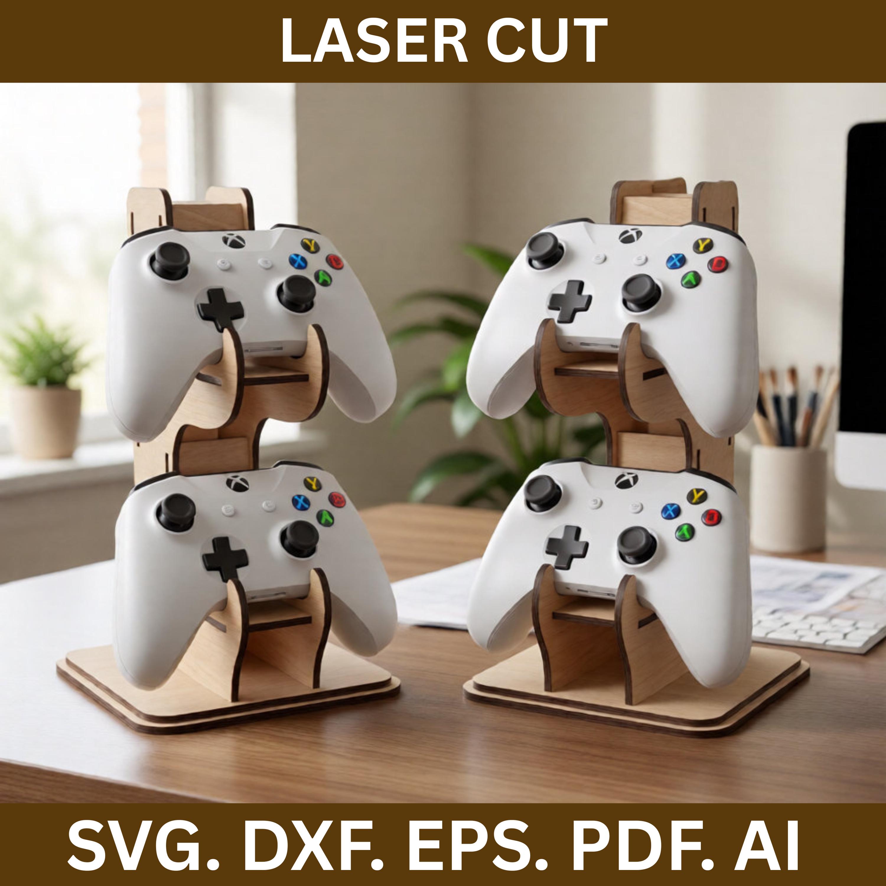 Laser Cut Controller Stand Svg Bundle, Xbox Controller Holder File ...