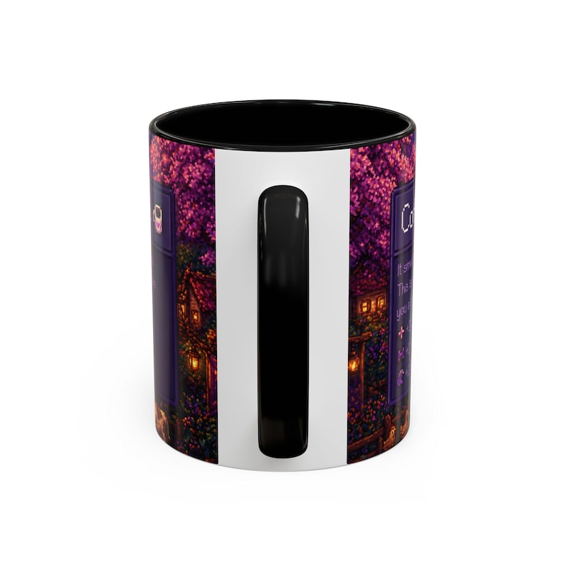 Purple Stardew Valley Mug, Cozy Gamer Coffee Cup, Pixel Art Gift image 13