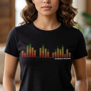 Soundwave Spectrum Equalizer T-Shirt | Music Visualizer Tee
