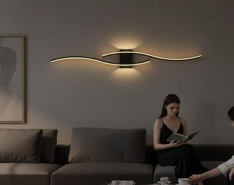 Modern LED Strip Wall Lamp Acrylic Minimalist Dimmable Remote Wall Light Fixture