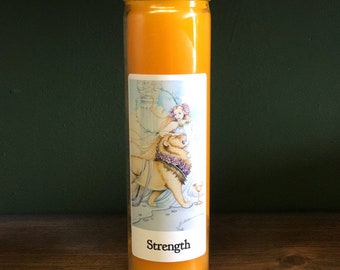 Strength Tarot Card Spell Candle