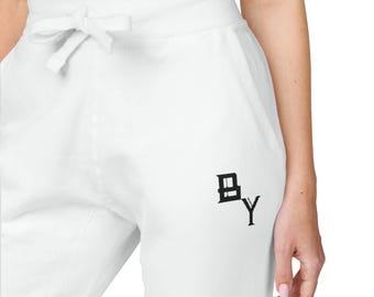BY Monogram Embroidery Sweatpants | Minimal Logo Sweatpants