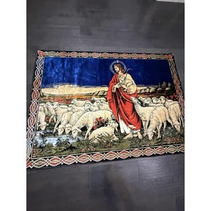 Vintage Jesus Rug - Etsy