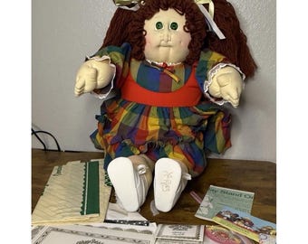 Vintage 1985 gesigneerde Xavier Roberts Babyland General Soft Sculpture-pop 23"