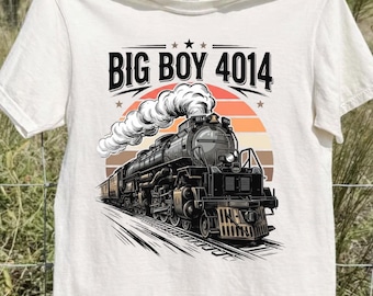 Big Boy 4014 vintage stoomlocomotief Comfort Colors® T-shirt, cadeau treinminnaar trein, T-shirt Railfan