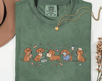 T-shirt med tax-motiv, söt sjuksköterska som doktor, present till sjuksköterska, present till sjuksköterskeskolan och uppskattning av sjuksköterska