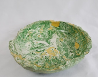 Marmorschale - Designskulptur 'Wabi-Sabi' - Unikat