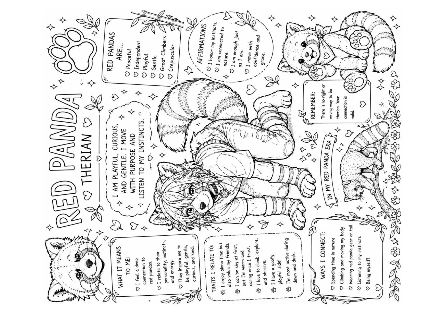 ESSA & Therian Colouring Sheets - Etsy