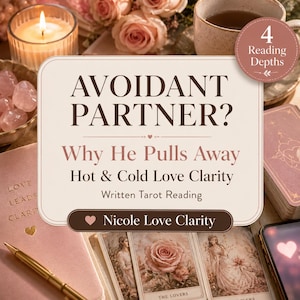 Avoidant Partner Tarot Reading | Why He Pulls Away, Hot Cold Love Clarity