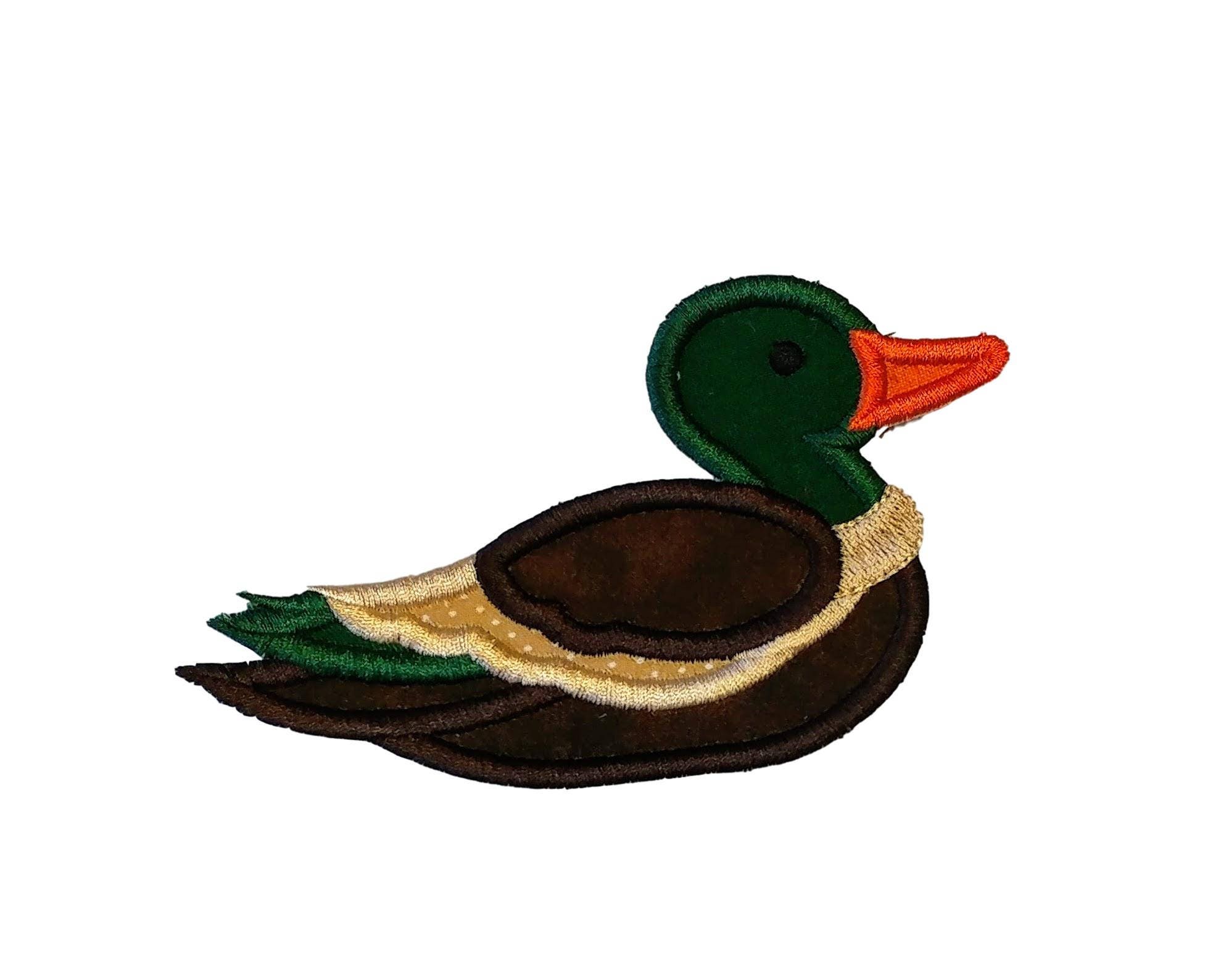 Embroidered Mallard Duck Cotton Fabric Ironon Applique Etsy.de