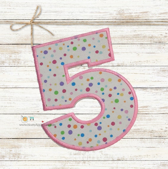 Embroidered Ironon Numbers 19; Custom 6" Chunky Birthday Numbers; DIY Ironon Appliques; Pink