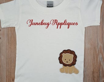 Embroidered Baby Lion Iron-on Applique: Zoo Theme Patch