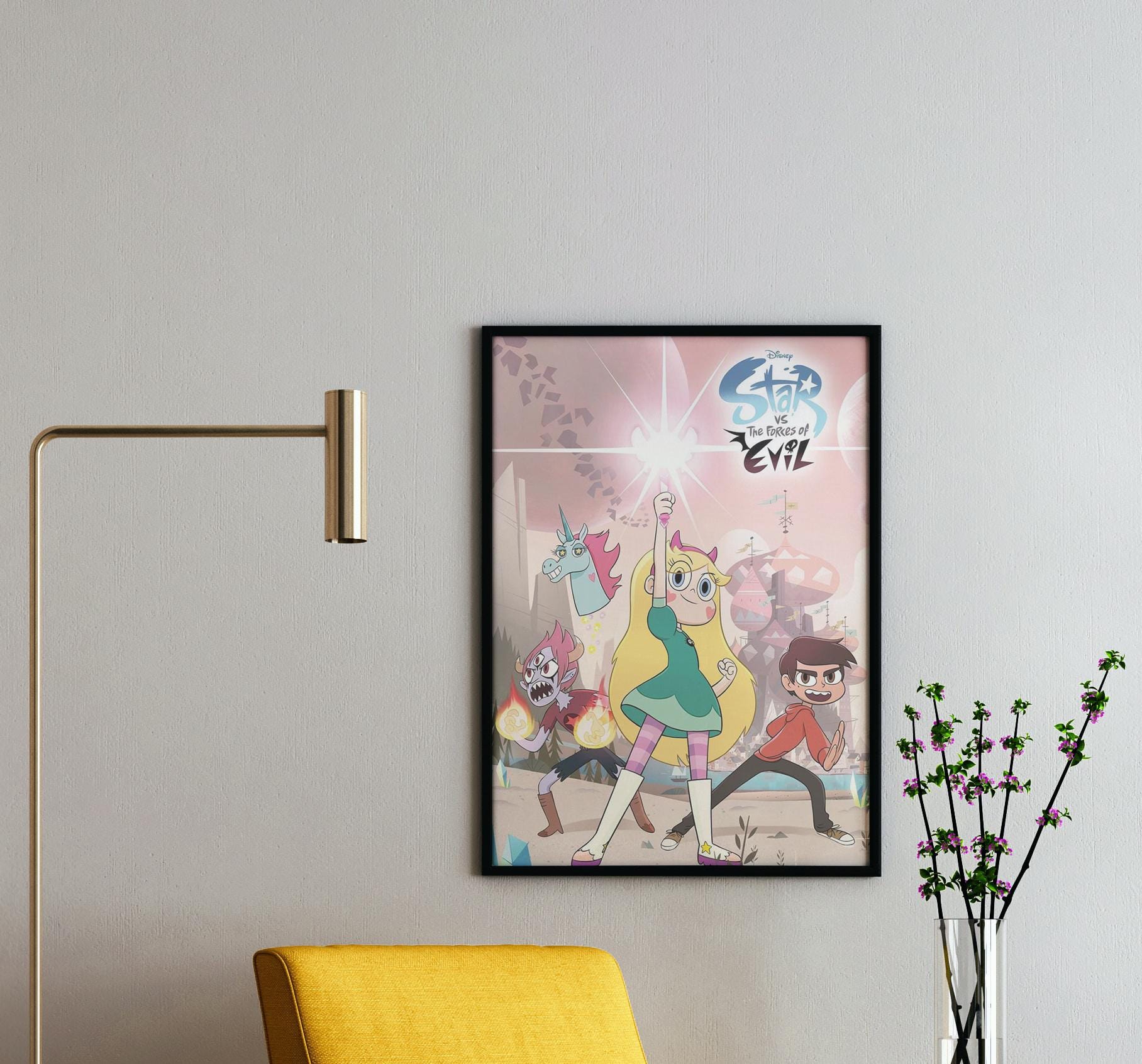Star Vs the Forces of Evil Poster, Disney Wall Art, Girls Magic Room ...