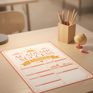 Weekly Study Goals Planner, Elementary Student Academic Tracker, Instant Digital Download