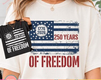 America 250th Anniversary PNG , 250 Years Of Freedom USA Flag Design, Patriotic 1776-2026 Independence Day