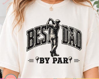 Best Dad By Par PNG Vintage Golfing Father Retro Golf Swing Graphic Funny Golfer Dad Father's Day Golf Lover Design