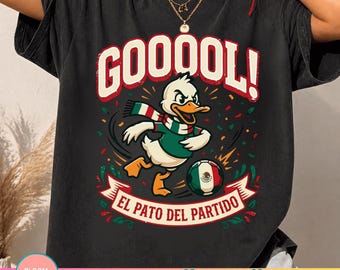 El Pato Del Partido PNG, lustiges Mexiko Fußball Enten-Shirt Design, Goooool Fußballfan Sublimation, mexikanischer Fußball digitaler Download