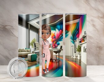 Nurse Doctor's Office Design, 20 oz Skinny Tumbler Sublimation Design, Straight & Tapered Tumbler Wrap, Digital Download
