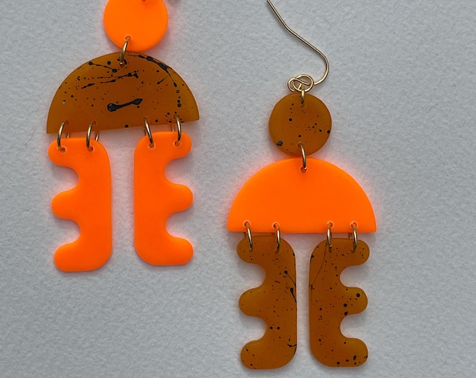 Imaginary Friends JR Mismatch Orange and Amber Speckle