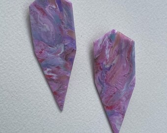 Cotton Candy Crystal Dagger Studs