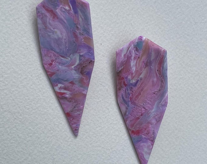 Cotton Candy Crystal Dagger Studs