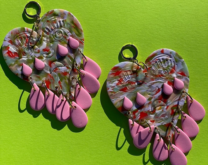 Crying Hearts - Recycled Marble