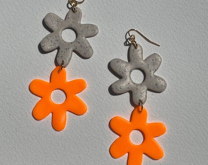 Summer Fun - Neon Orange and Speckle