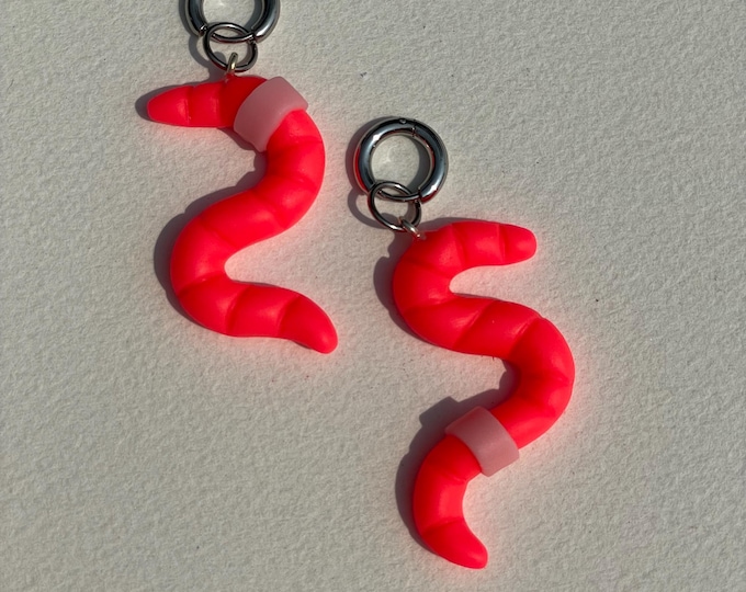 Neon Worm Charms - Big